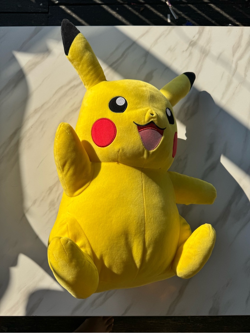 Pokemon Pikachu Plush - Bright Yellow with Red Cheeks